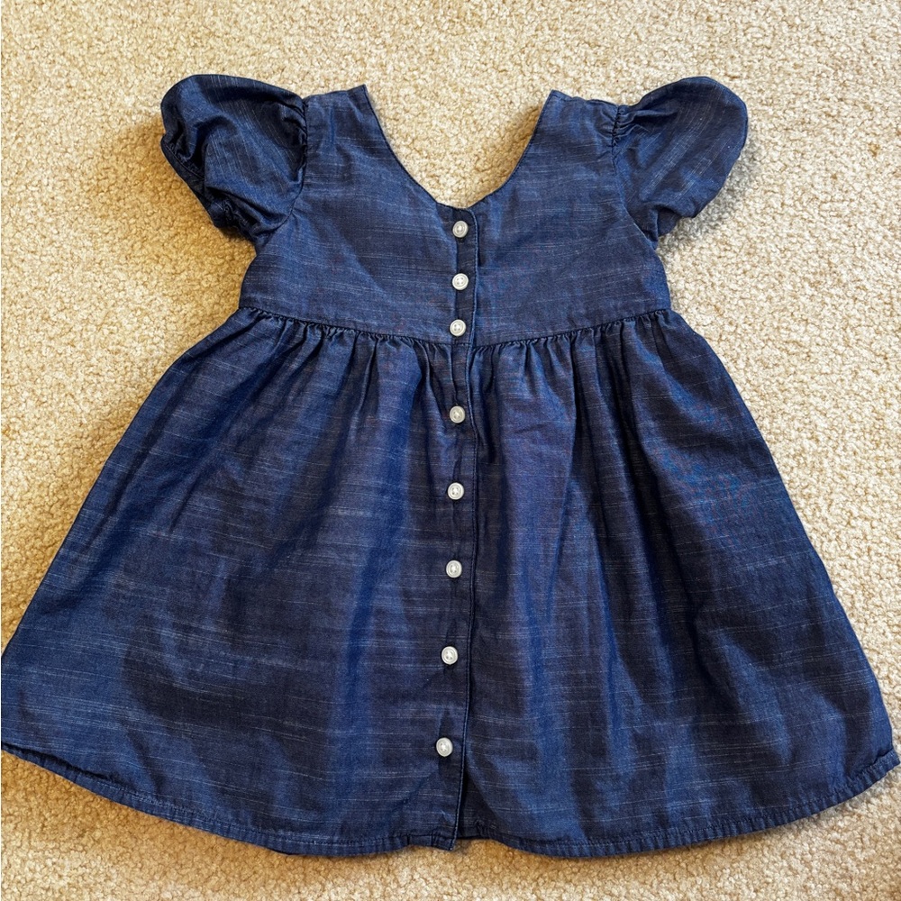 Chambray/Denim Button-Up Dress Size 2T